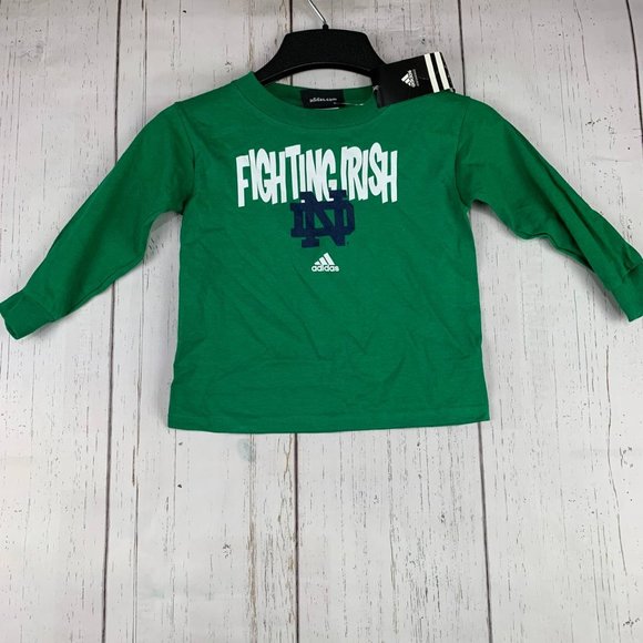 adidas Shirts & Tops Notre Dame Fighting Irish Ncaa Adidas 3t Long Sleeve Tshirt New Toddler